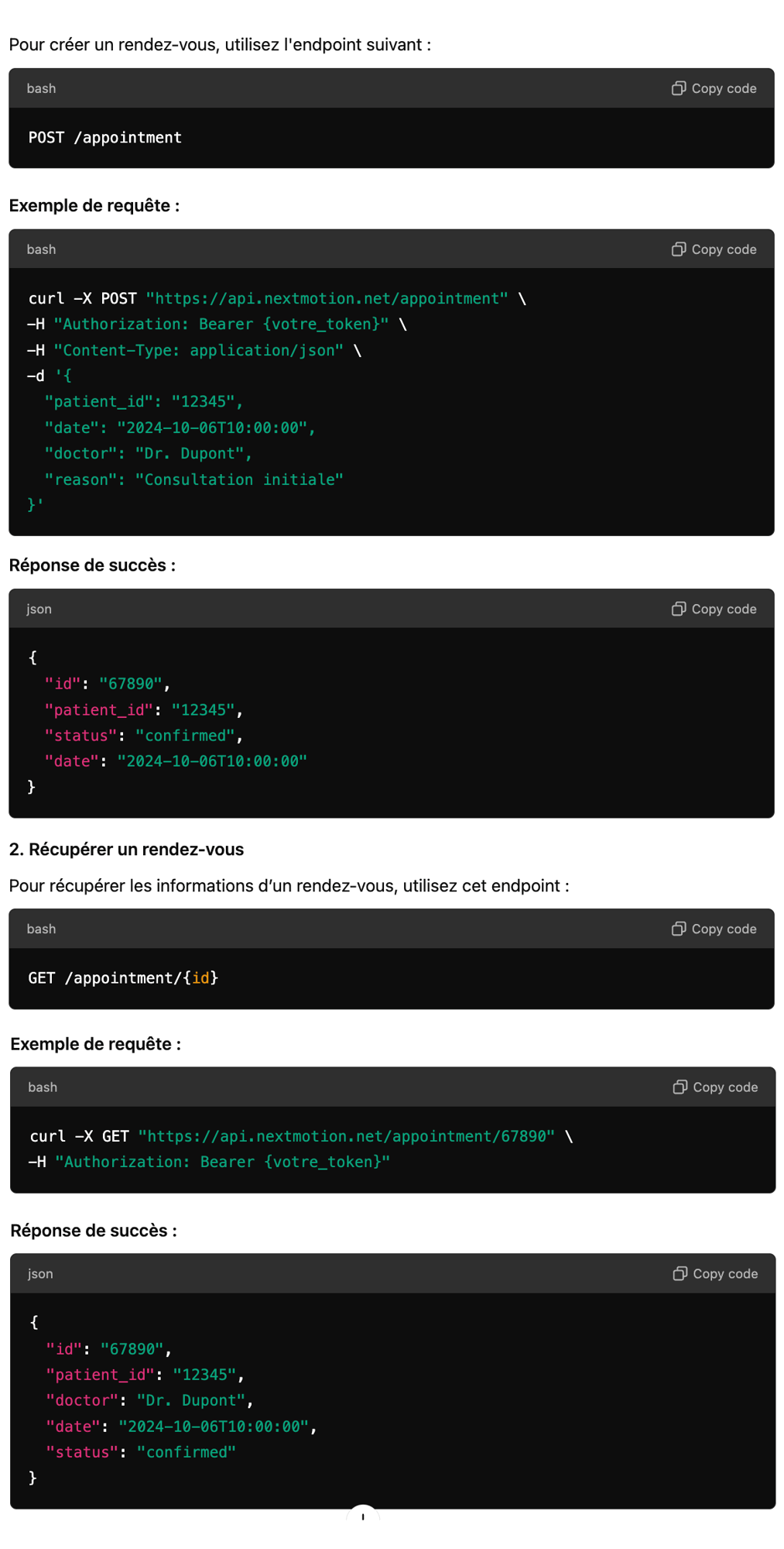 API