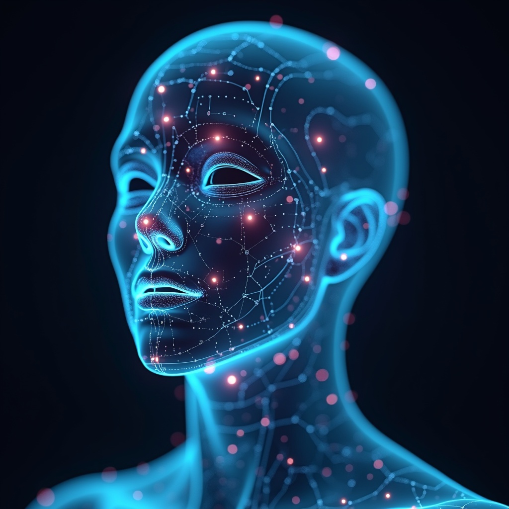 3D facial simulation on screen during an aesthetic medicine consultation