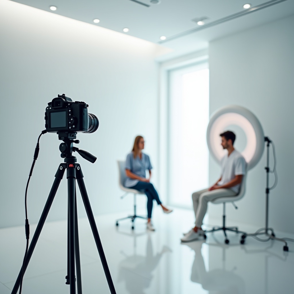 Standardized before and after photos in an aesthetic clinic